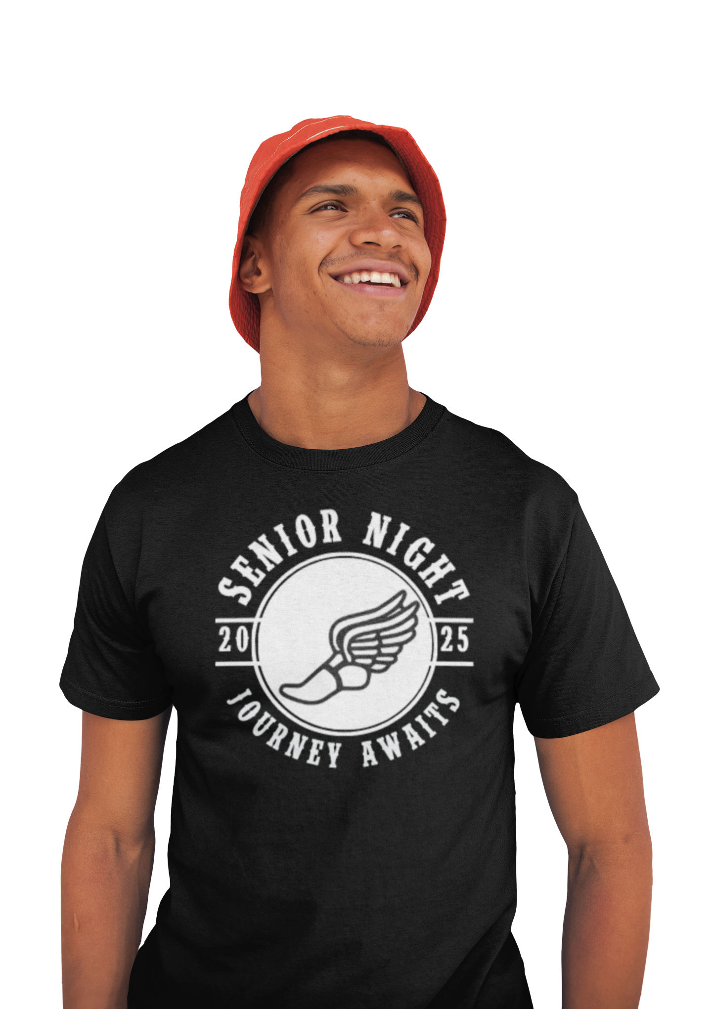 Custom track & field and cross country senior night t-shirt for high school senior players with personalized name and jersey number, perfect for celebrating senior year assembly.