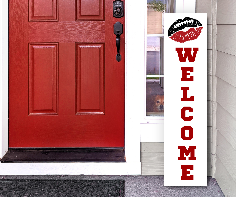 Tampa Bay Buccaneers NFL football lip welcome porch sign leaner game day decor